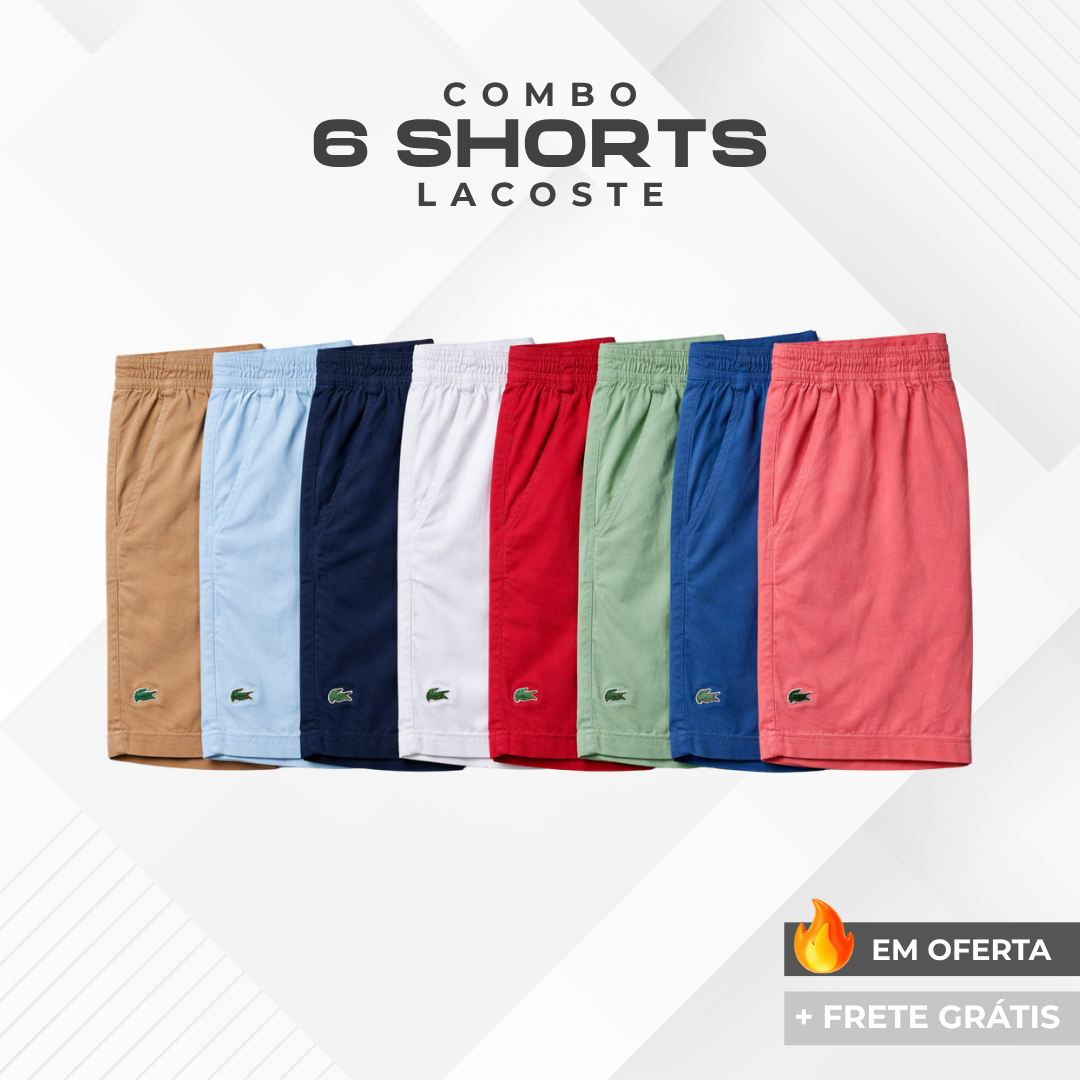 Kit 6 Shorts Lacoste