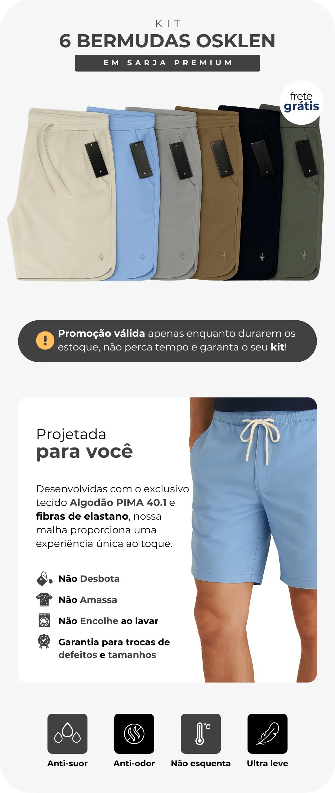 Combo 5 Bermudas
