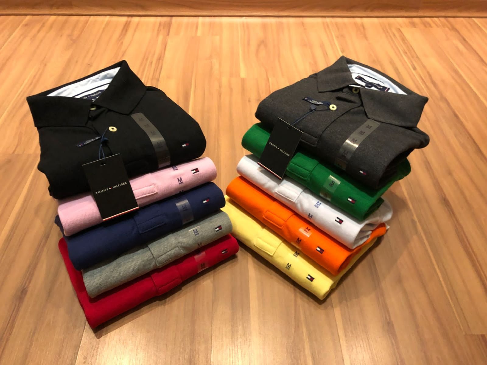 Kit 5 Camisas Gola Polo Tommy Hilfiger